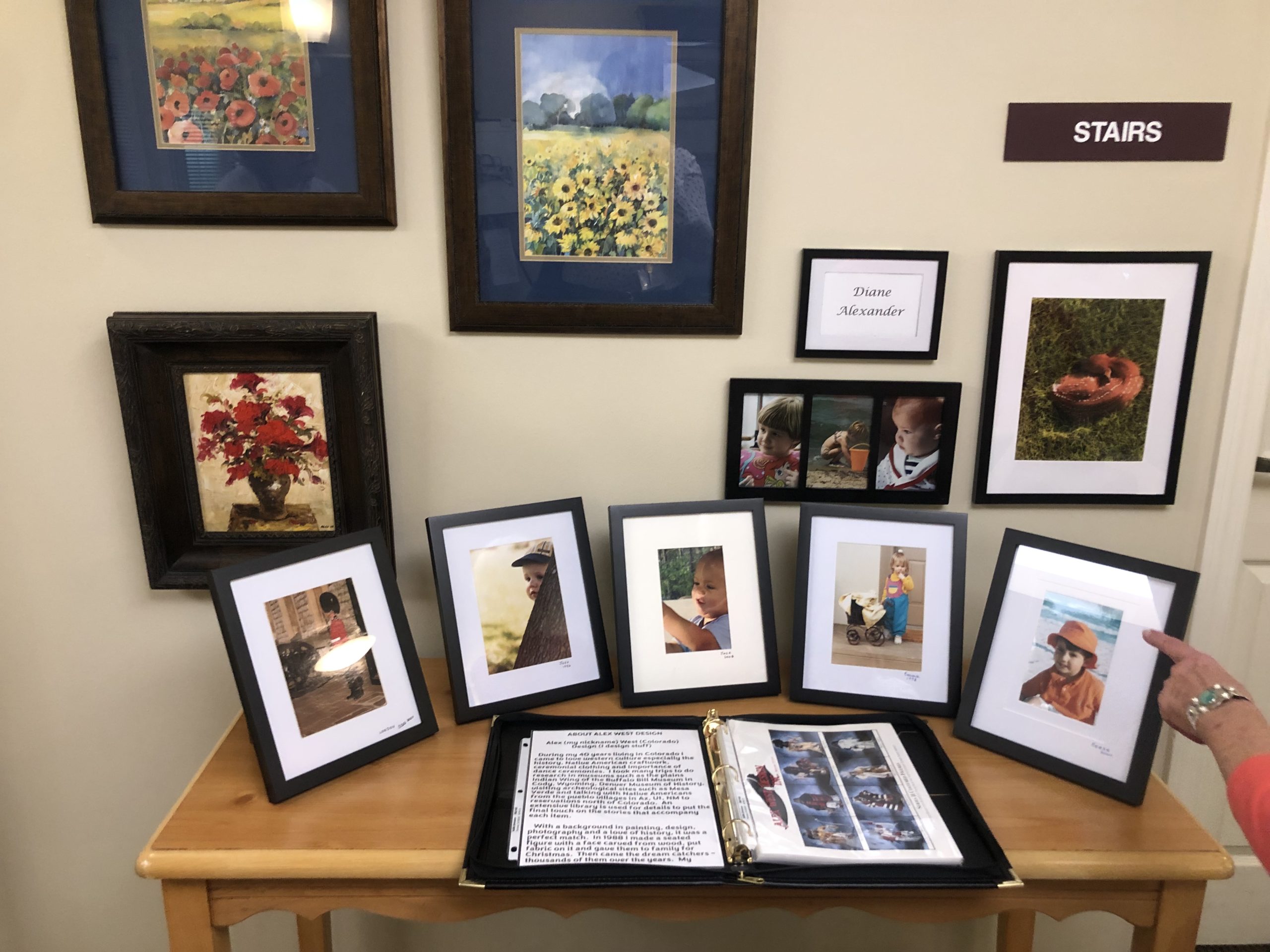 Paintings on display at The Pines